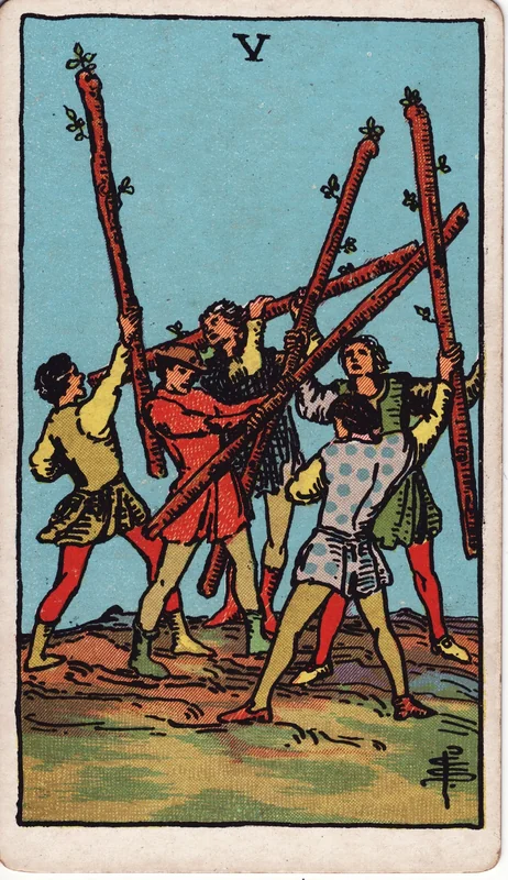 Five of Wands — 5 Gậy
