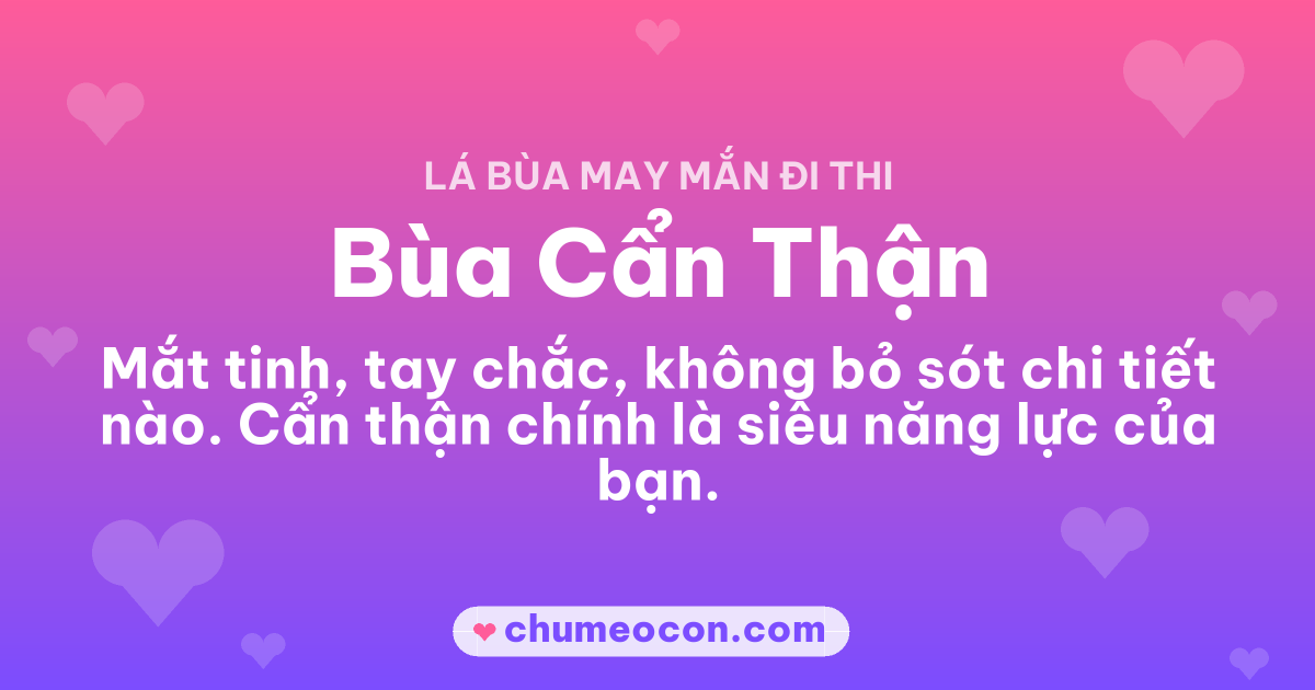 Ảnh kết quả: Mình rút được Bùa Cẩn Thận — rút thử lá bùa đi thi của bạn nè!