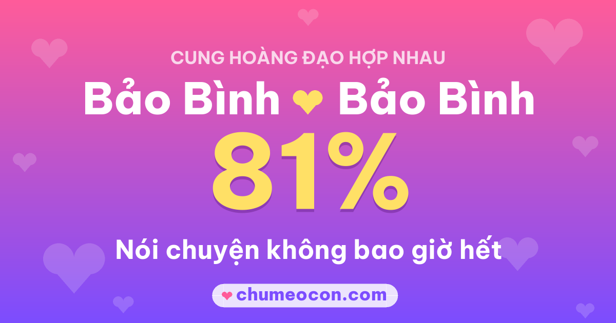 Ảnh kết quả: Hai Bảo Bình có hợp nhau không? 81%