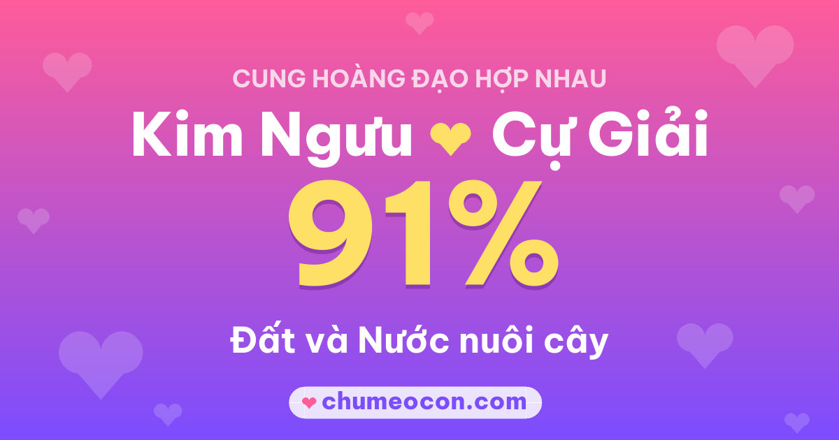 Ảnh kết quả: Kim Ngưu và Cự Giải có hợp nhau không? 91%