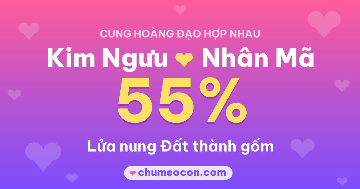 Ảnh kết quả: Kim Ngưu và Nhân Mã có hợp nhau không? 55%