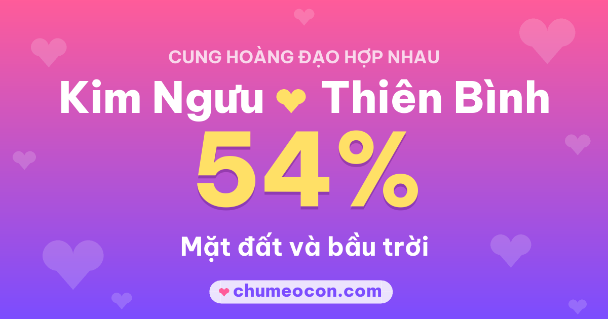 Ảnh kết quả: Kim Ngưu và Thiên Bình có hợp nhau không? 54%