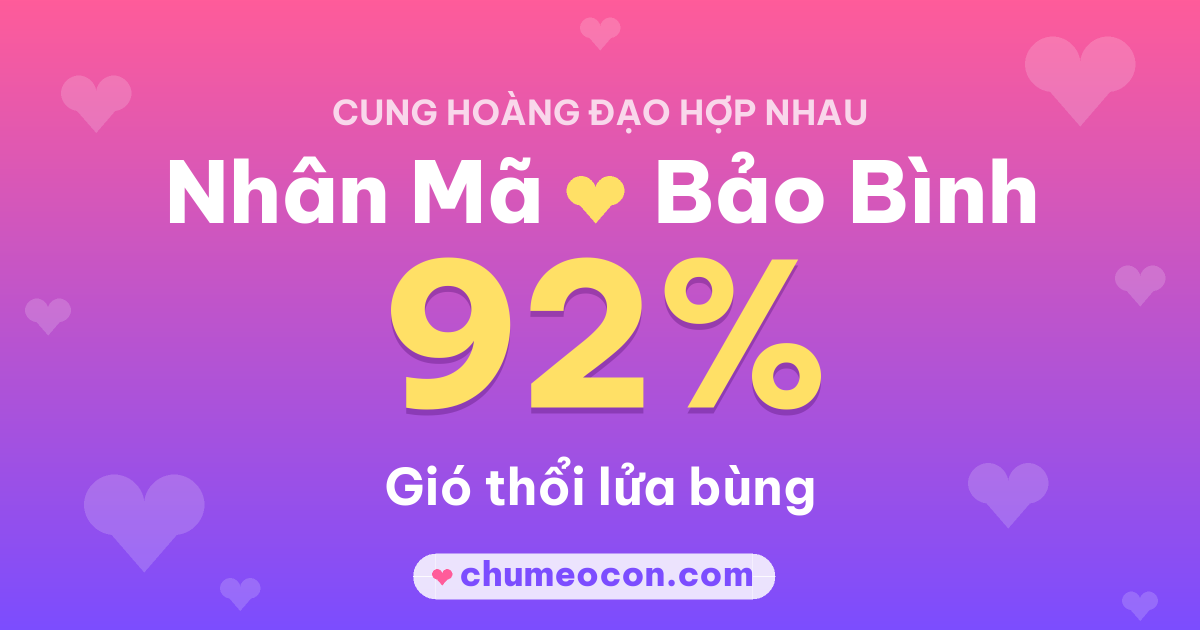 Ảnh kết quả: Nhân Mã và Bảo Bình có hợp nhau không? 92%