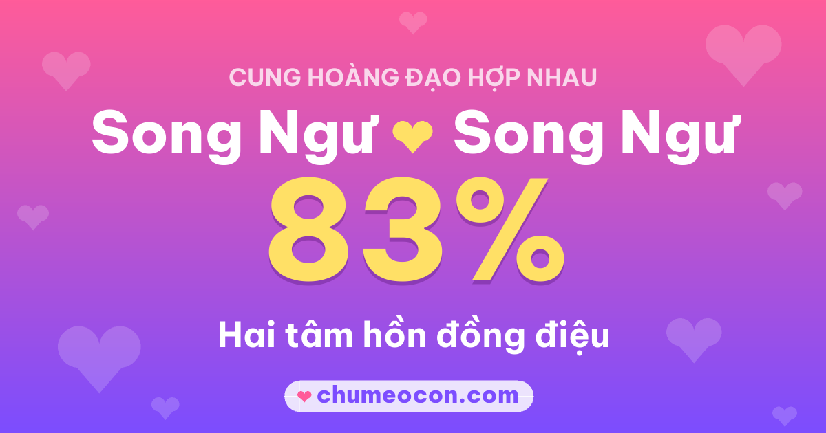 Ảnh kết quả: Hai Song Ngư có hợp nhau không? 83%