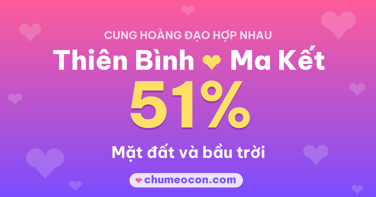 Ảnh kết quả: Thiên Bình và Ma Kết có hợp nhau không? 51%