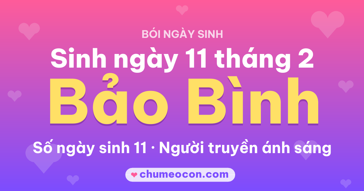 Ảnh kết quả: Sinh ngày 11 tháng 2: cung Bảo Bình, số ngày sinh 11