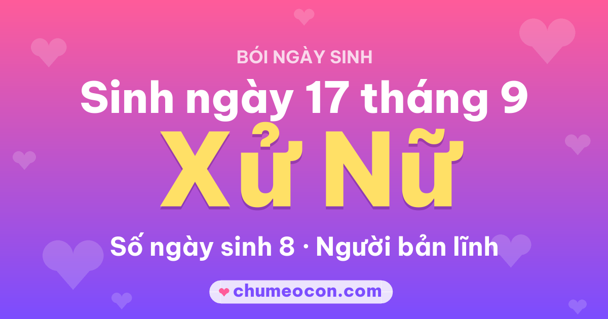Ảnh kết quả: Sinh ngày 17 tháng 9: cung Xử Nữ, số ngày sinh 8