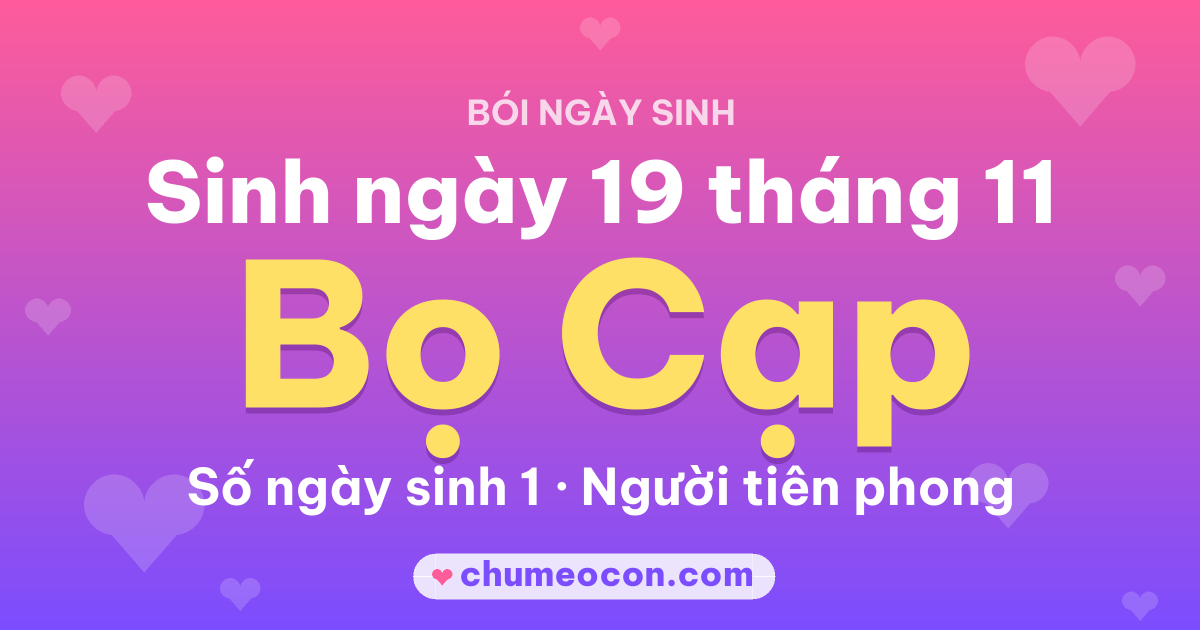 Ảnh kết quả: Sinh ngày 19 tháng 11: cung Bọ Cạp, số ngày sinh 1