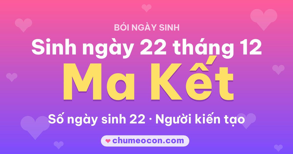 Ảnh kết quả: Sinh ngày 22 tháng 12: cung Ma Kết, số ngày sinh 22