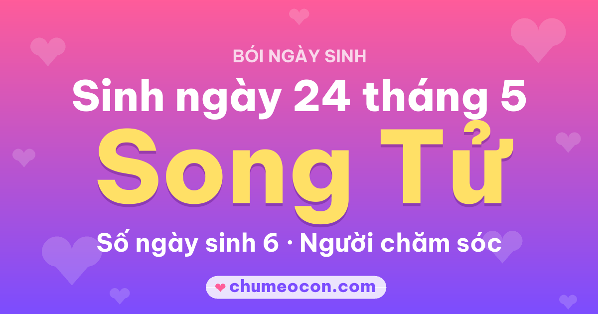 Ảnh kết quả: Sinh ngày 24 tháng 5: cung Song Tử, số ngày sinh 6