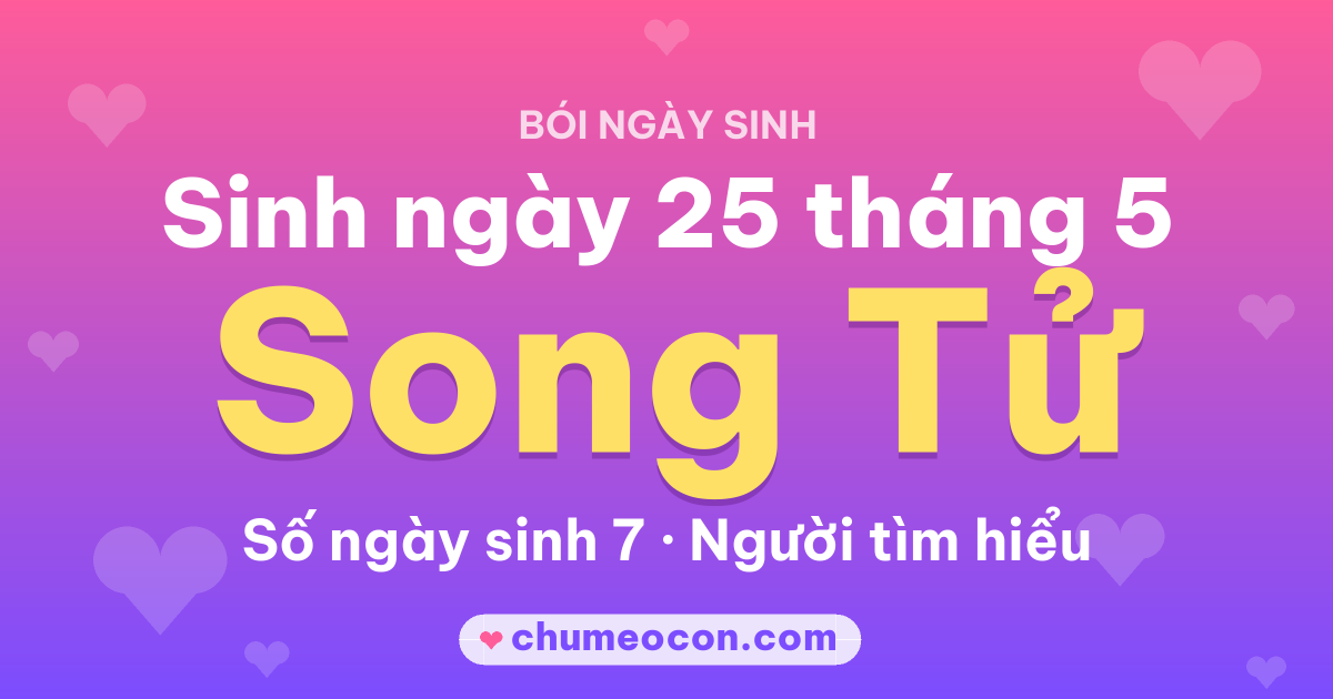 Ảnh kết quả: Sinh ngày 25 tháng 5: cung Song Tử, số ngày sinh 7
