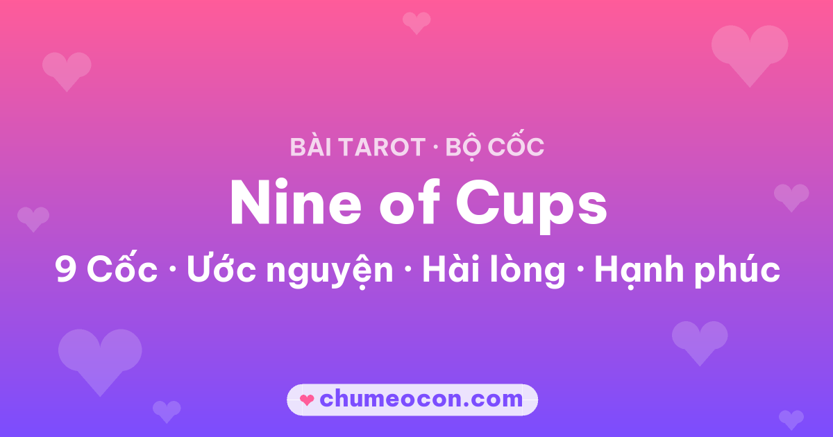 Ảnh kết quả: Lá bài Nine of Cups (9 Cốc)