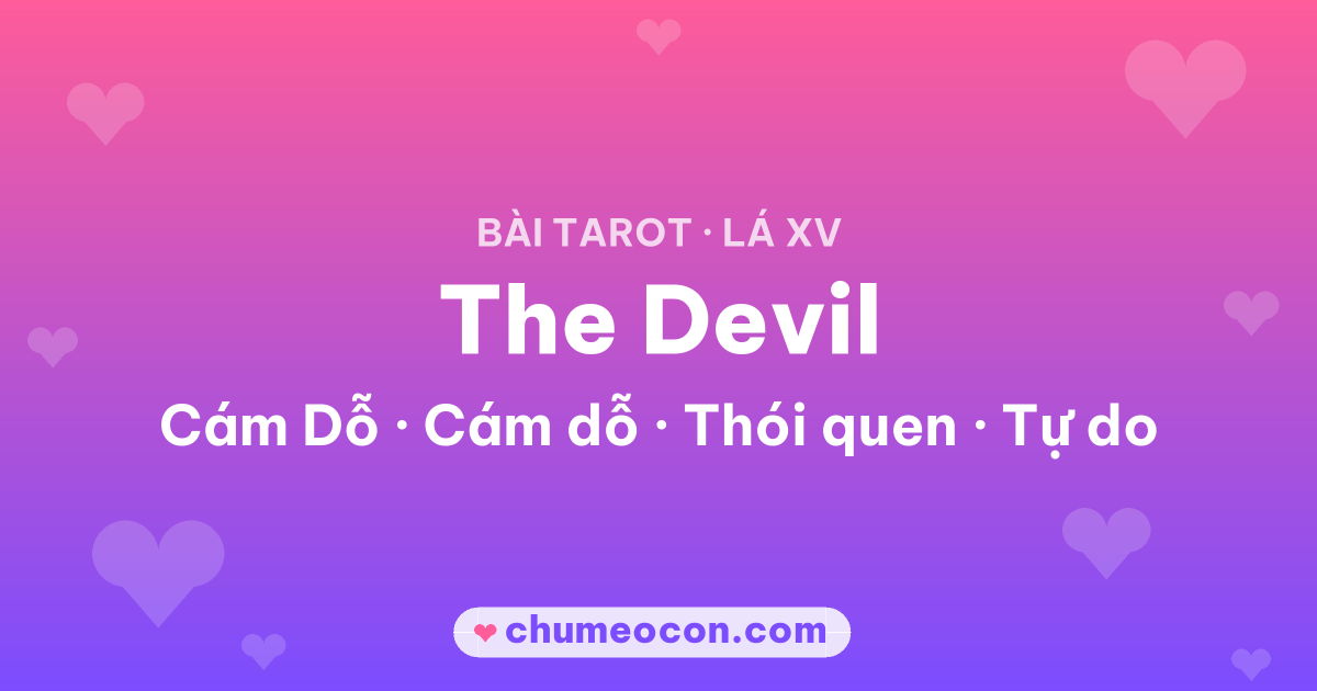Ảnh kết quả: Lá bài The Devil (Cám Dỗ)