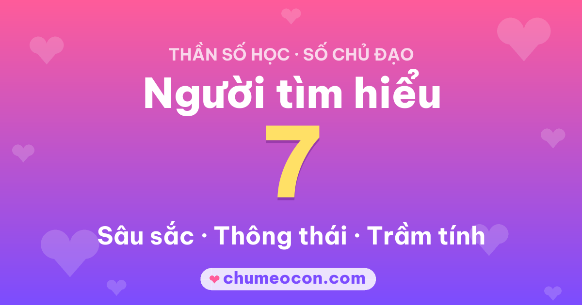 Ảnh kết quả: Số chủ đạo 7: Người tìm hiểu