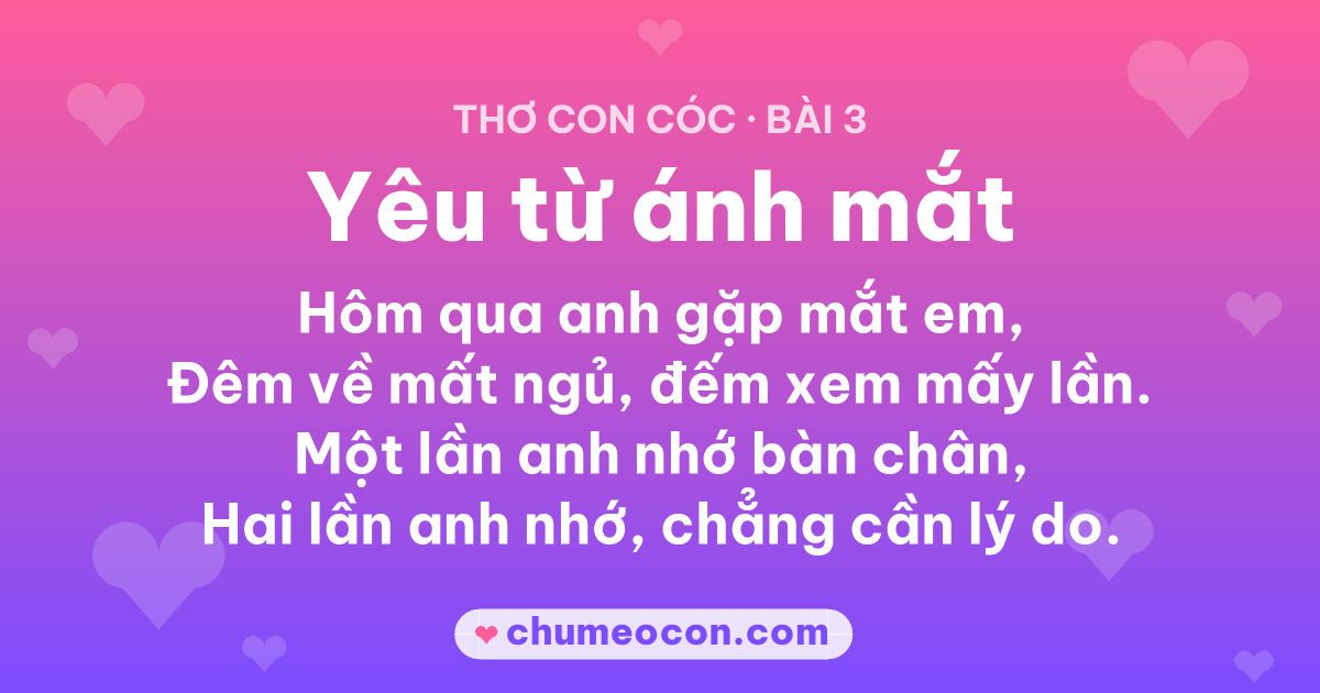 Ảnh kết quả: Thơ con cóc “Yêu từ ánh mắt” — đọc xong cười xỉu 😂