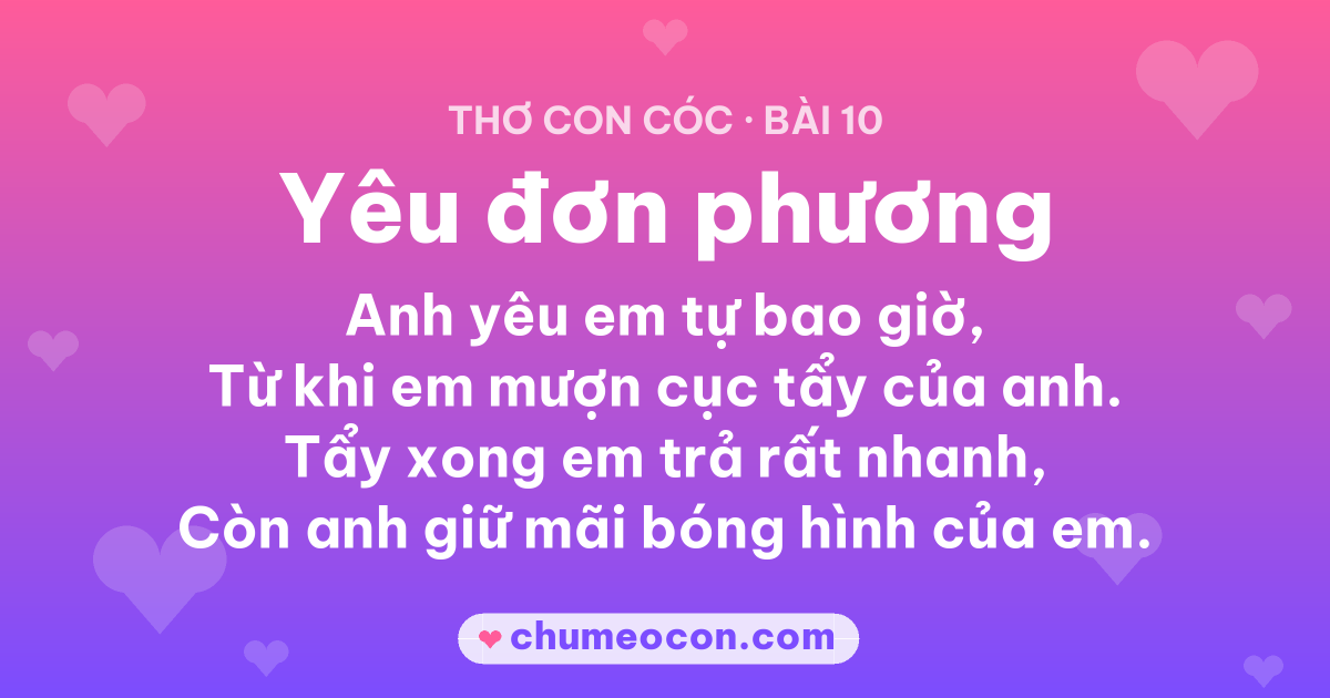 Ảnh kết quả: Thơ con cóc “Yêu đơn phương” — đọc xong cười xỉu 😂