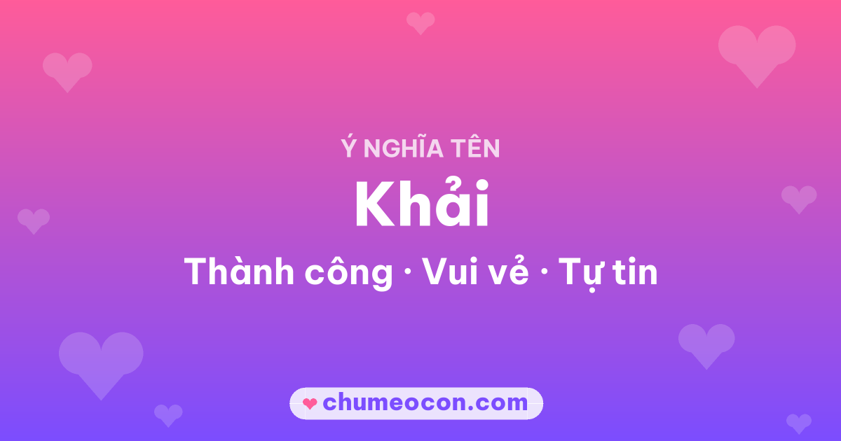 Ảnh kết quả: Ý nghĩa tên Khải — Thành công, Vui vẻ, Tự tin